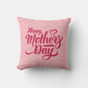 Coussin Carreau heureux élégant du jour de mère