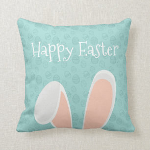 Coussin Carreau heureux mignon des oreilles   de lapin de