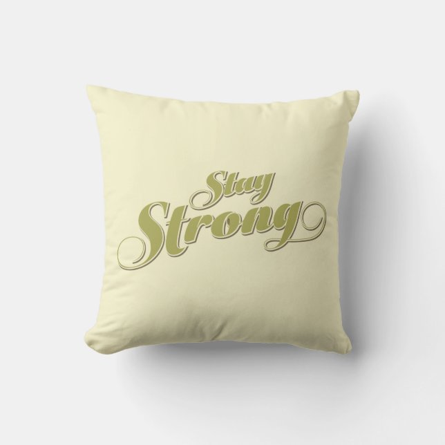 Coussin Carreau inspiré fort de séjour de vert de chaux (Recto)
