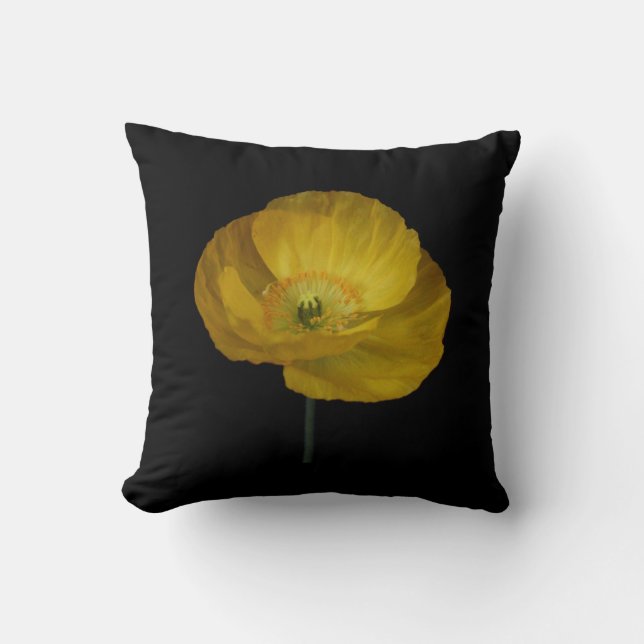 Coussin Carreau jaune de pavot (Recto)