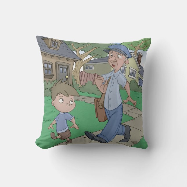 Coussin Carreau - le facteur (Recto)