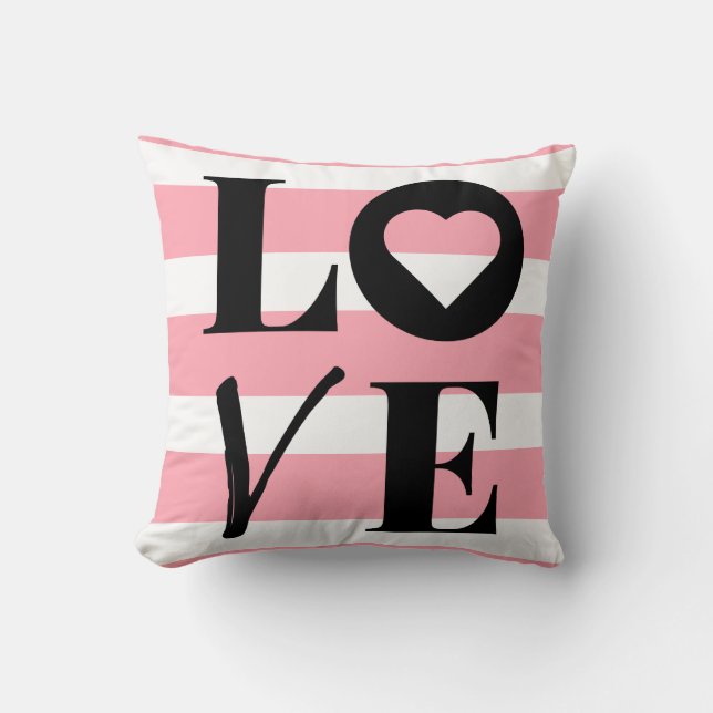 Coussin Carreau - lettres d'amour - décor à la maison (Recto)
