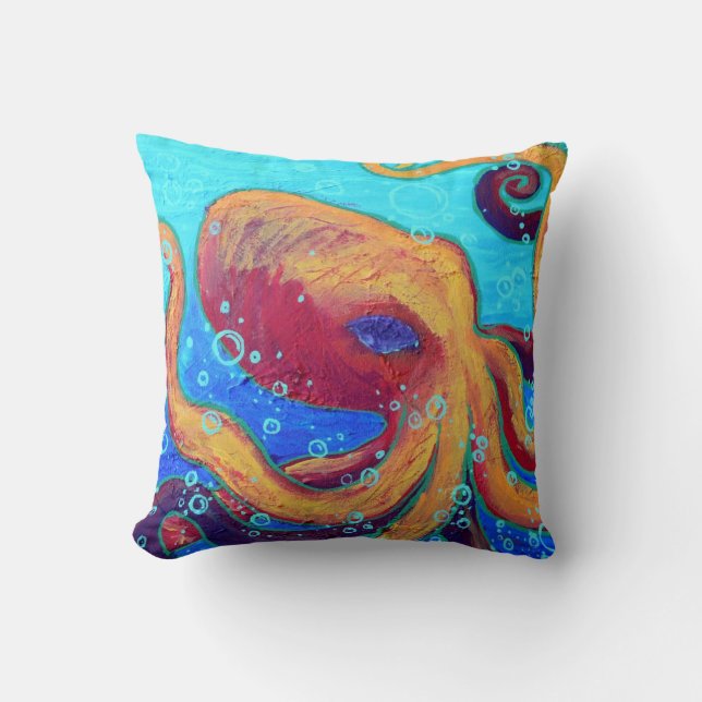 Coussin Carreau méchant de poulpe (Recto)