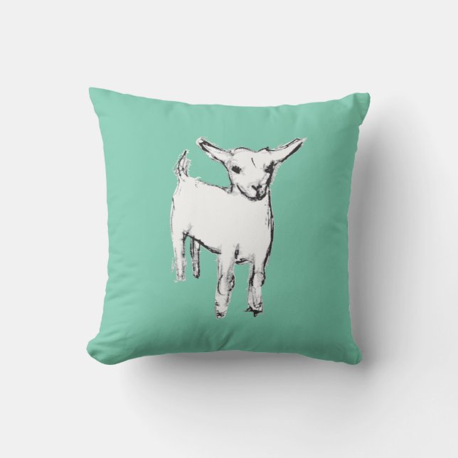 Coussin Carreau mignon d'enfant de chèvre (Recto)