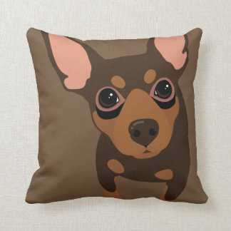 Coussin Carreau minimum de propriétaire de Pin de chocolat
