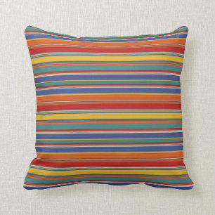 Coussin Carreau multicolore de rayures
