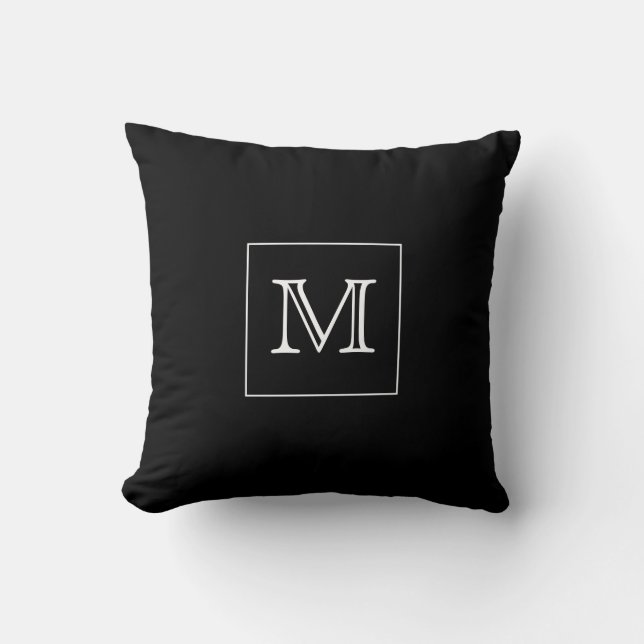 Coussin Carreau noir de monogramme (Recto)