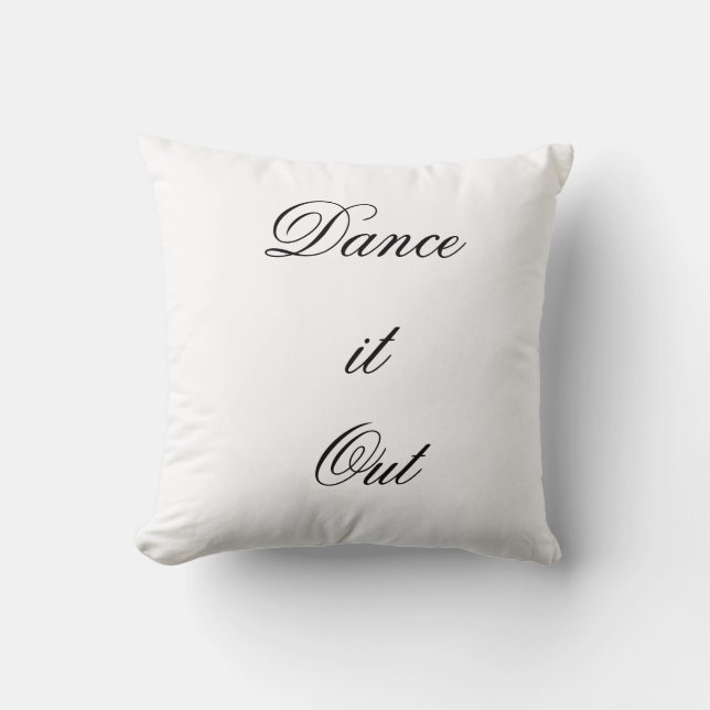 Coussin Carreau noir et blanc de danse (Recto)