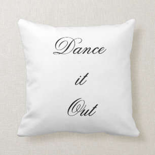Coussin Carreau noir et blanc de danse