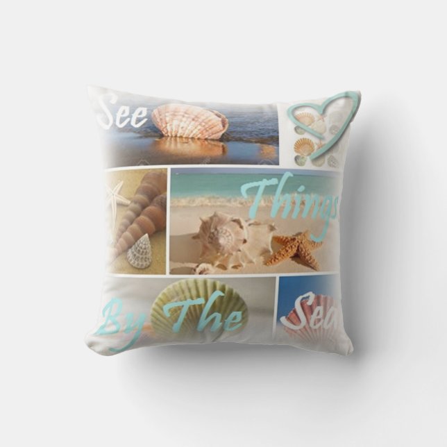 Coussin Carreau orienté de plage (Recto)