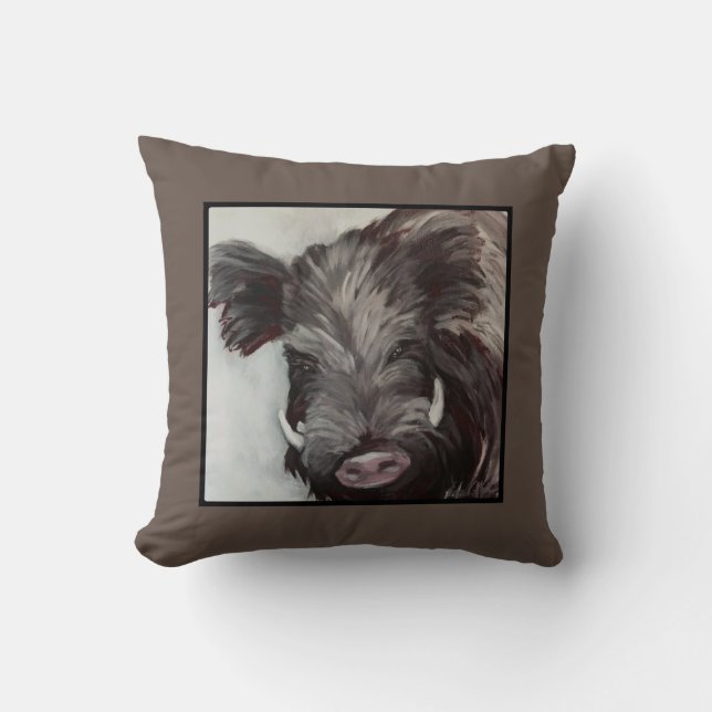Coussin Carreau original de balénoptère de porc de (Recto)