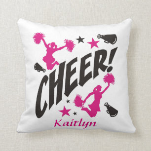 Coussin Carreau personnalisé de pom-pom girl