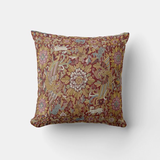 Coussin Carreau péruvien colonial de tapisserie (Recto)