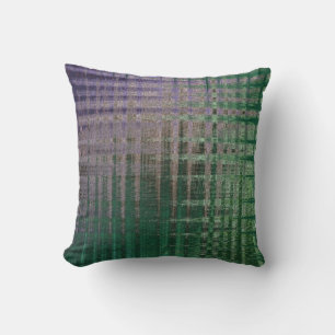 Coussin Carreau, plaid grunge abstrait