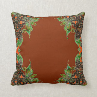 Coussin Carreau plumeux d'abrégé sur vert de rouille