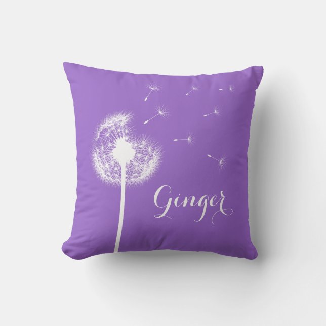 Coussin Carreau pourpre de pissenlit (Recto)