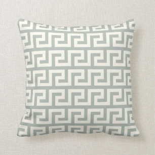 Coussin Carreau principal grec de gris argenté