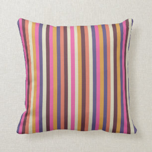 Coussin Carreau - rayures de coucher du soleil