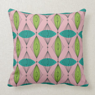 Coussin Carreau rose atomique d'Ogee et de Starbursts