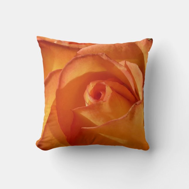 Coussin Carreau rose de belle orange (Recto)