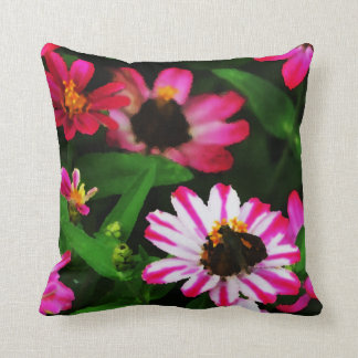 Coussin Carreau rose de fleur