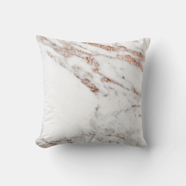 Coussin Carreau rose de veine d'or (Recto)