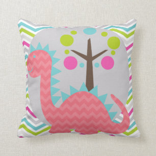 Coussin Carreau rose et bleu de dragon