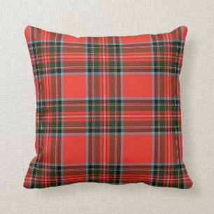 Coussin Carreau rouge de plaid
