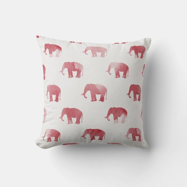 Coussin Carreau rouge d'éléphant (gros caractères) (Recto)