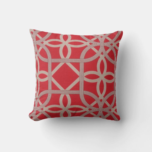 Coussin Carreau rouge moderne de conception (Recto)