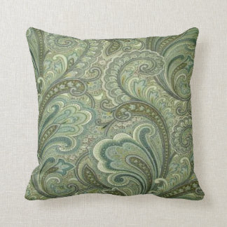 Coussin Carreau sage vintage de Paisley MoJo