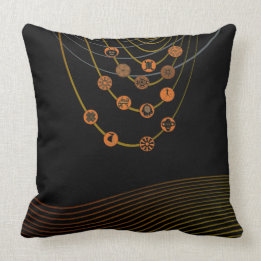 Coussin Carreau tribal 20" de symboles x 20"