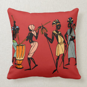 Coussin Carreau tribal africain d'art