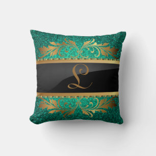 Coussin Carreau turquoise de divan de disco de paillette