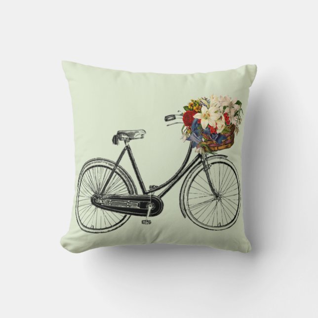 Coussin Carreau vintage 16" de bicyclette x 16" (Recto)