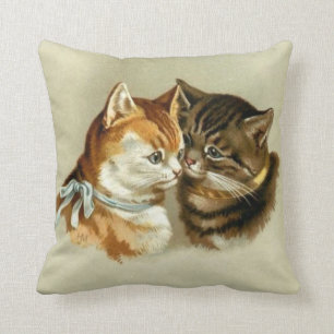 Coussin Carreau vintage de chats