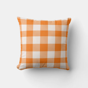 Coussin Carreaux buffles orange 