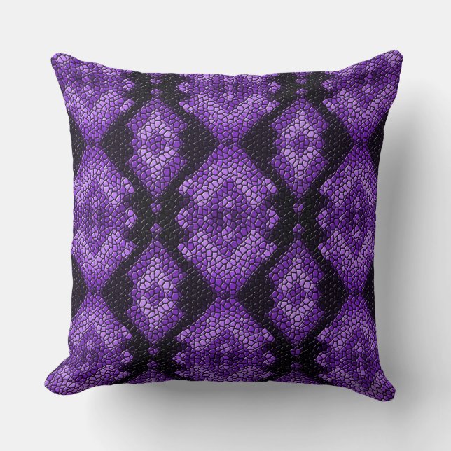 Coussin Carreaux de mosaïque violets Motif Jeu d'oreiller (Recto)