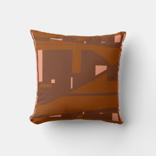 Coussin Carreaux de rouille de corail Brown Méditerranée L