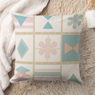 Coussin Carreaux de style folk doux