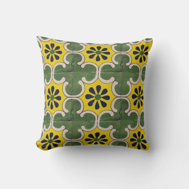 Coussin Carreaux doubles faces de tuile de Talavera de (Recto)