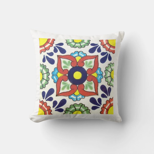 Coussin Carreaux doubles faces de tuile de Talavera de (Recto)