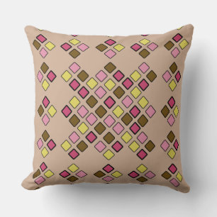 Coussin Carreaux géométriques Motif 2 en 1 Couleur personn