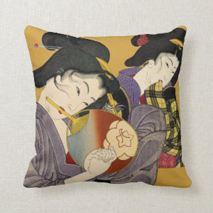 Coussin Carreaux japonais de conception d'art
