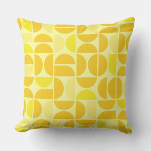 Coussin Carreaux jaunes du milieu du siècle