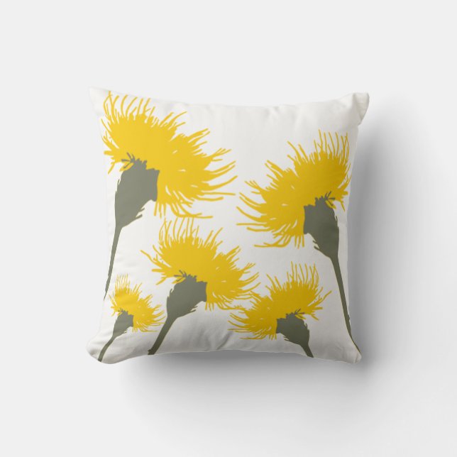 Coussin Carreaux modernes du pissenlit Decor#6d de fleur (Recto)