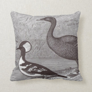 Coussin Carreaux noirs et blancs d'accent de canards