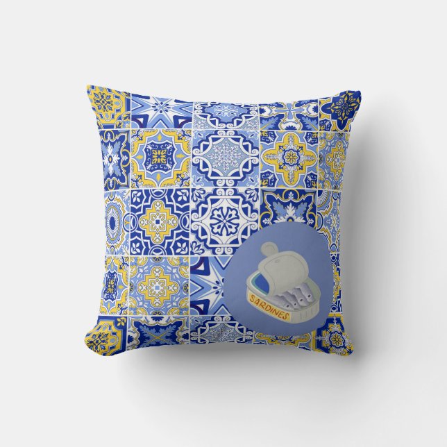 Coussin Carreaux portugais et sardes (Recto)