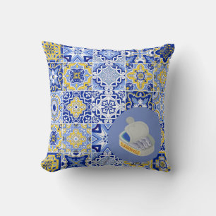 Coussin Carreaux portugais et sardines