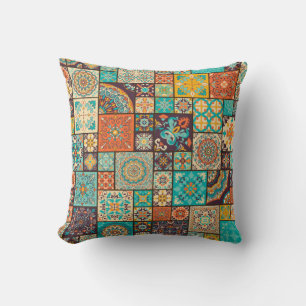 Coussin Carrelage en mosaïque colorée avec Islam, Arabi